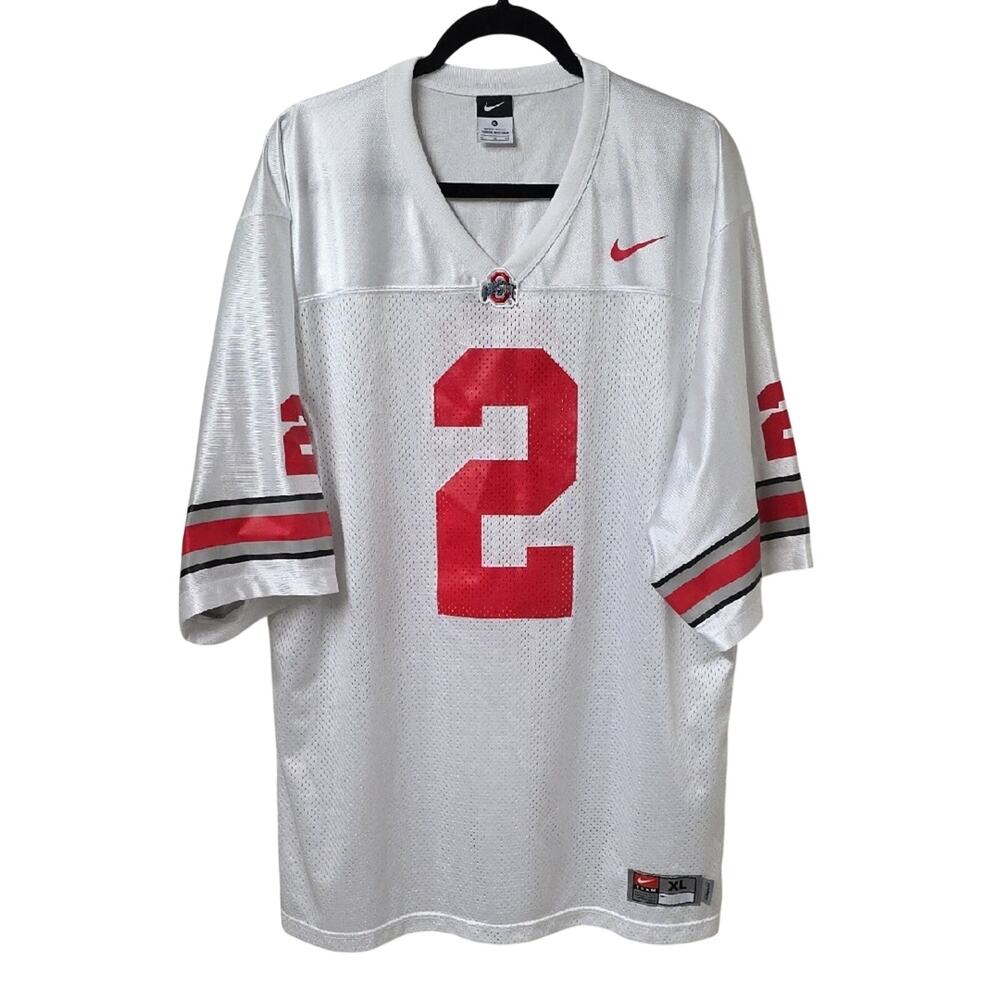 Nike Ohio State Buckeyes White Road Game Football Jersey Number 2 Mens XL